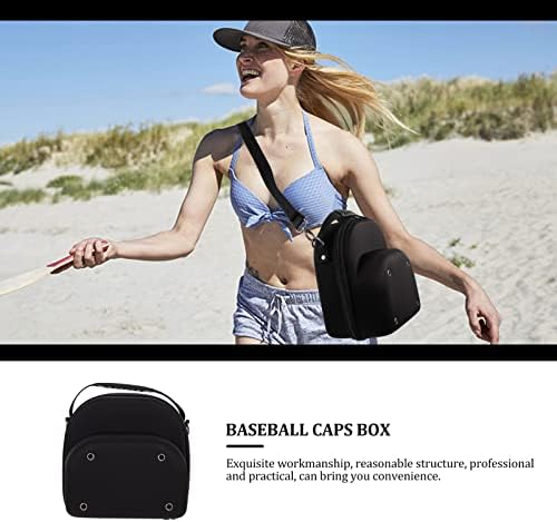 קבילוק2 יחידותתיבת כובע טיולים אחסון מחזיק מקרה: שחור לשאת כדור נסיעות, עם חוף נסיעות מנשא עבור ידית מקרה קשה נסיעה