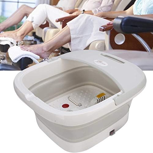 אמבט ספא רגל של אגגרק, 1 כף רגל מתקפלת לעיסוי אמבטיה חשמלית חימום חשמלי מכונת אמבטיה כף רגל ביתית