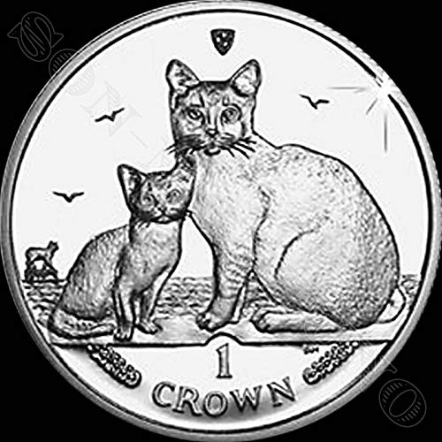 מטבע חתול בורמילה 2008 - ניקל קופרו לא מחולק 1 מטבע כתר - האי מאן