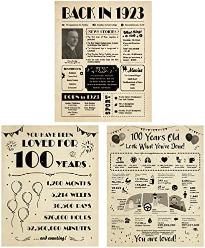 מתנות ליום הולדת 100 - רעיונות למתנה ליום הולדת בן 100 שנה - קישוטי יום הולדת 100 לנשים או גברים - ציוד למסיבות יום