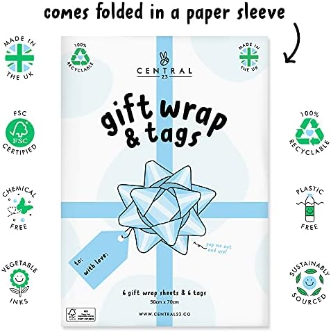 מרכזי 23-כיף יום הולדת גלישת נייר - 6 גיליונות של מתנה לעטוף-עבור גברים נשים-פילים גלישת נייר-עבור תינוק מקלחת או חג