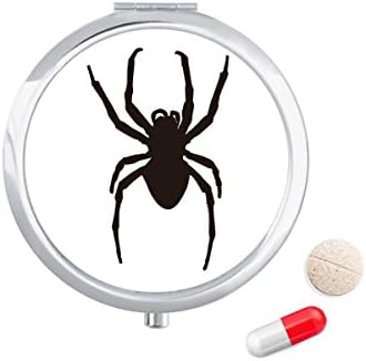 חרקים עכביש איור שחור דפוס גלולת מקרה כיס רפואת אחסון תיבת מיכל מתקן