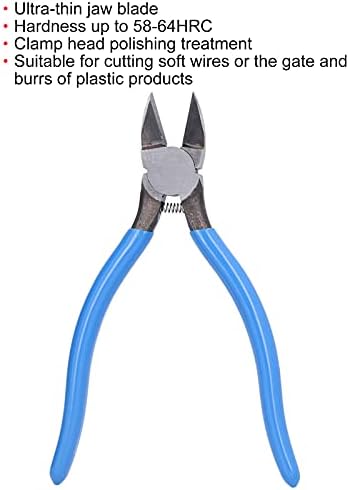 פלייר אלכסוני מיני חוט חיתוך פלייר עבור פלסטיק שערים קוצים רך חוטים כחול, מחט האף פלייר