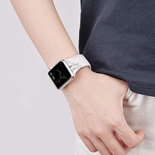 Koreda תואם להקות Apple Watch 38 ממ 40 ממ 41 ממ, רכות סיליקון רכות דפוס ללא דפוס להקות החלפה מודפסות עבור IWatch SE