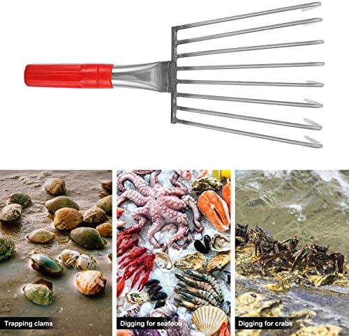 מגרפה 8-שן מגרפה חוף מגרפה כלי עם ידית יד כלים דשא כלים דשא כלים דשא כלים