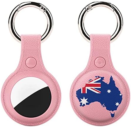 אוסטרלי דגל מפת מגן מקרה תואם עבור איירטאג אנטי אבוד איתור מחזיק עם מפתח טבעת עבור ארנק צווארון מטען חתול כלב חיות מחמד