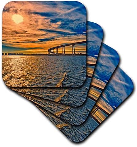 תלת מימד רוז ארהב - קליפורניה - סן דייגו -קורונאדו מפרץ גשר חופי רך, רב צבעוני