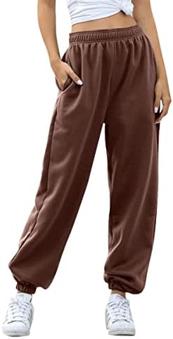 מכנסי טרניעה תחתונים של נשים מכנסיים בכיסי חדר כושר ספורטיבי ספורטיבי מתאים למכנסי טרקלין מכנסיים