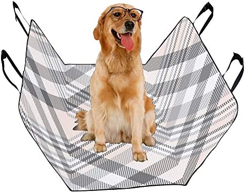 מותאם אישית אפור עיצוב צבע קר פסטל נורדי הדפסת רכב מושב מכסה לכלבים עמיד למים החלקה עמיד רך לחיות מחמד רכב מושב